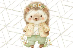 Baby Forest Animals Clipart PNG, Cute Spring Woodland Animal Product Image 5