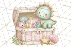 Dinosaur Dentist Clipart Cute Pediatric Dental PNG Product Image 2