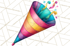 Dinosaur Birthday Clipart PNG, Watercolor Dino Birthday Product Image 2