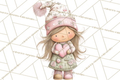 Valentine Gnome Clipart PNG, Gnome Girl Valentine Clip Art Product Image 2