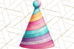 Dinosaur Birthday Clipart PNG, Watercolor Dino Birthday Product Image 3