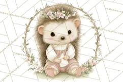 Baby Forest Animals Clipart PNG, Cute Spring Woodland Animal Product Image 3