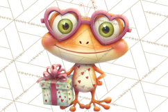 Valentine Frog Clipart PNG, Cute Valentine Frogs, Kids Product Image 4