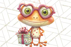 Valentine Frog Clipart PNG, Cute Valentine Frogs, Kids Product Image 4