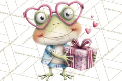 Valentine Frog Clipart PNG, Cute Valentine Frogs, Kids Product Image 5