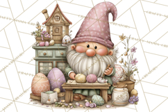 Easter Gnome Clipart, Cute Spring Gnomes PNG Product Image 5