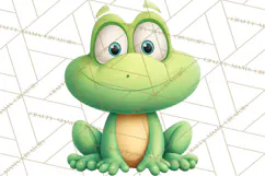 Cute Frog Couple Clipart, Baby Frogs Romantic Png Product Image 2