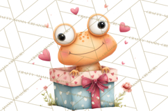 Valentine Frog Clipart PNG, Cute Valentine Frogs, Kids Product Image 3