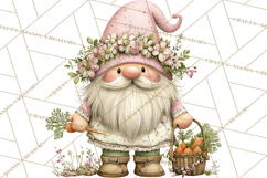Easter Gnome Clipart, Cute Spring Gnomes PNG Product Image 3