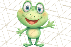 Cute Frog Couple Clipart, Baby Frogs Romantic Png Product Image 3