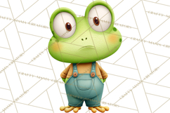 Cute Frog Couple Clipart, Baby Frogs Romantic Png Product Image 4