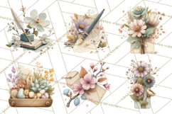Spring Dark Academia Floral Botanical PNG Clipart Product Image 8