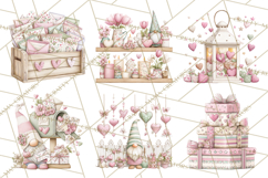 Valentine Gnome Clipart PNG, Gnome Girl Valentine Clip Art Product Image 7