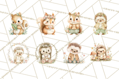Baby Forest Animals Clipart PNG, Cute Spring Woodland Animal Product Image 7