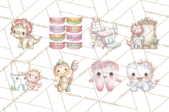 Dinosaur Dentist Clipart Cute Pediatric Dental PNG Product Image 6