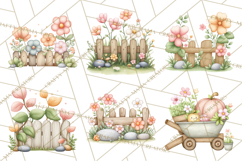 Farm Clipart, Woodland Farm Animals, Cows Pigs Chickens Png Product Image 6