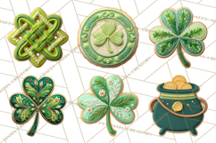 St Patrick’s Day Cookies Clipart, Shamrock Cookie PNG Product Image 9