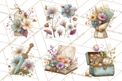 Spring Dark Academia Floral Botanical PNG Clipart Product Image 9