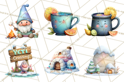 Snow Monster Clipart PNG Cute Winter Yeti Frost Gnome Art Product Image 8