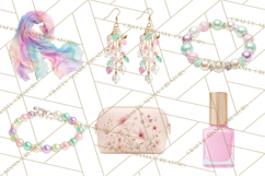 Girly Accessories Clipart, Pastel Fashion Accessories Png Product Image 6