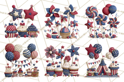 Patriotic Kids Clipart for 4th of July, USA Children PNG Product Image 8