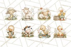 Vintage Farm Animal Clipart, Whimsical Farm Animals Clip Art Product Image 3