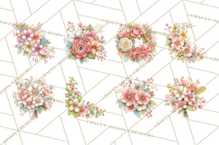 Spring Cottagecore Florals Clipart, Wildflower Bouquets Product Image 4