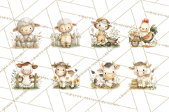 Vintage Farm Animal Clipart, Whimsical Farm Animals Clip Art Product Image 9