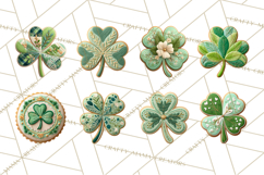 St Patrick’s Day Cookies Clipart, Shamrock Cookie PNG Product Image 6