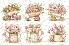 Spring Market Icons Clipart, Rustic Produce and Farm Stand Product Image 9