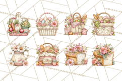 Spring Market Icons Clipart, Rustic Produce and Farm Stand Product Image 5