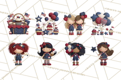 Patriotic Kids Clipart for 4th of July, USA Children PNG Product Image 6