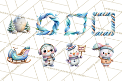 Snow Monster Clipart PNG Cute Winter Yeti Frost Gnome Art Product Image 3