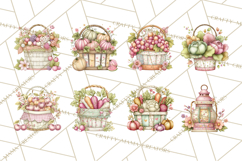 Spring Market Icons Clipart, Rustic Produce and Farm Stand Product Image 3