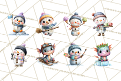 Snow Monster Clipart PNG Cute Winter Yeti Frost Gnome Art Product Image 2