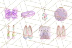Girly Accessories Clipart, Pastel Fashion Accessories Png Product Image 3