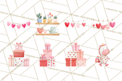 Valentine Unicorn Clipart PNG, Unicorn Girl Valentine Product Image 2