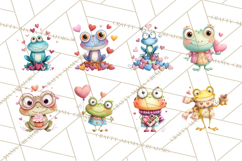 Valentine Frog Clipart PNG, Cute Valentine Frogs, Kids Product Image 6