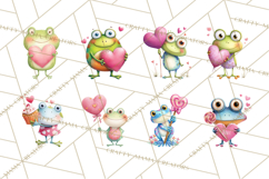 Valentine Frog Clipart PNG, Cute Valentine Frogs, Kids Product Image 4