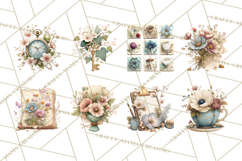 Spring Dark Academia Floral Botanical PNG Clipart Product Image 7