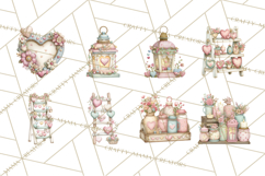 Rustic Valentine Decor Clipart, Burlap Heart PNG Product Image 2