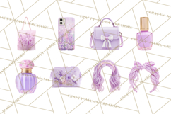 Girly Accessories Clipart, Pastel Fashion Accessories Png Product Image 8