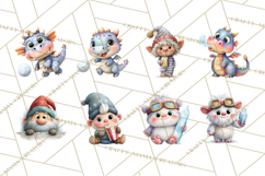 Snow Monster Clipart PNG Cute Winter Yeti Frost Gnome Art Product Image 4