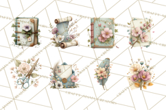 Spring Dark Academia Floral Botanical PNG Clipart Product Image 4