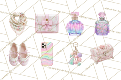 Girly Accessories Clipart, Pastel Fashion Accessories Png Product Image 4