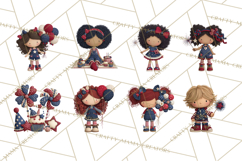 Patriotic Kids Clipart for 4th of July, USA Children PNG Product Image 5