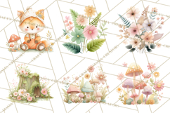 Baby Forest Animals Clipart PNG, Cute Spring Woodland Animal Product Image 8