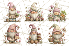 Easter Gnome Clipart, Cute Spring Gnomes PNG Product Image 7
