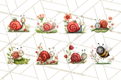 Happy Bug Friends Clipart, Ladybugs, Bees, Butterflies Png Product Image 2