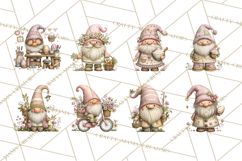 Easter Gnome Clipart, Cute Spring Gnomes PNG Product Image 4